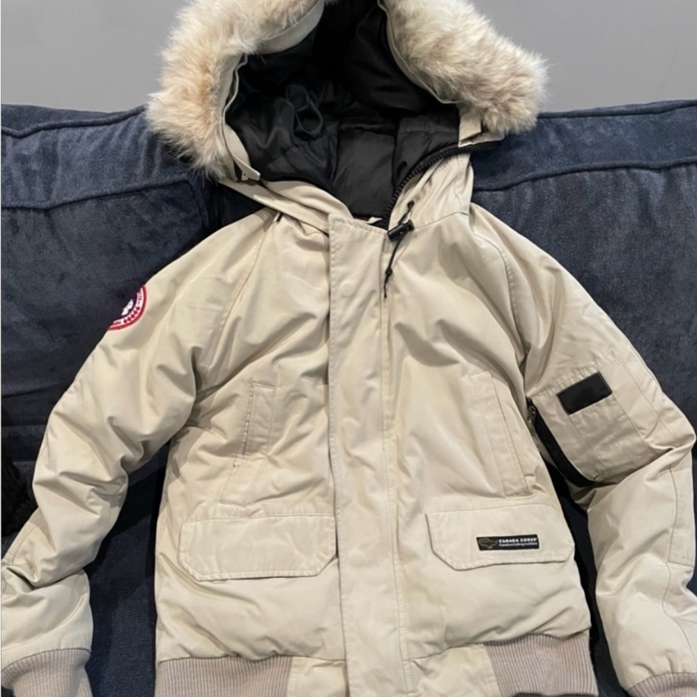 Vintage Canada Goose Expedition Puffer Jacket, Cream, XS/G